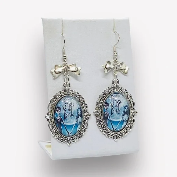 Corpse Bride Tim Burton’s Inspired Character Pendant Earrings - Picture 2 of 8